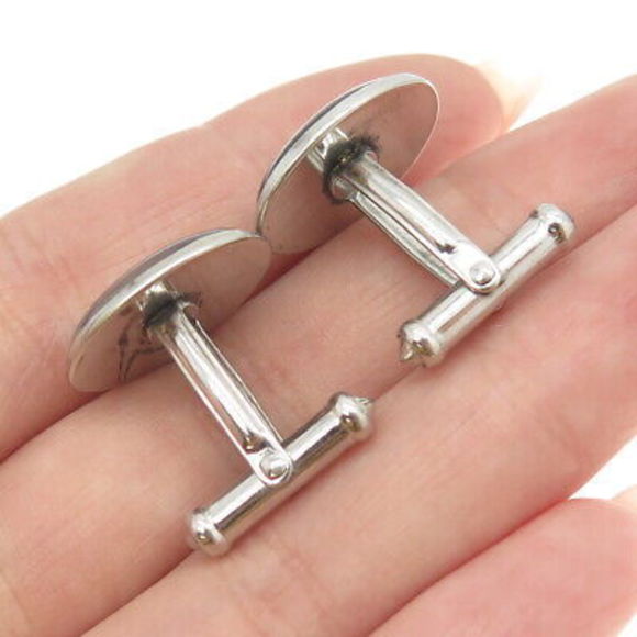 925 Sterling Silver Antique Art Deco Monarch Butterfly Wing Sunset Cufflinks - Picture 2 of 8